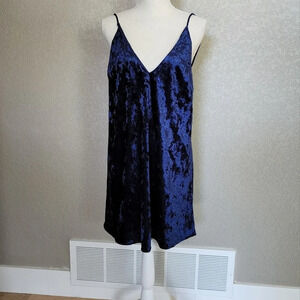 ECRU Studios crushed velvet mini dress size Large New